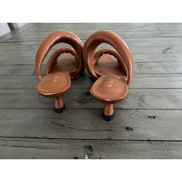 NEW JW PEI Sara Kitten Heel Mule - Caramel Brown Vegan Leather - Size 38 8 - Picture 12 of 14